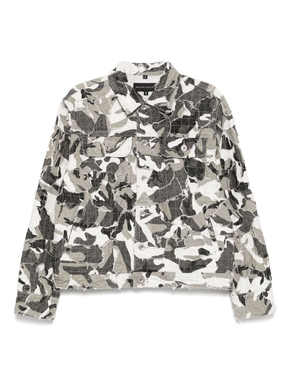 Who Decides War camo trucker jacket - Grey