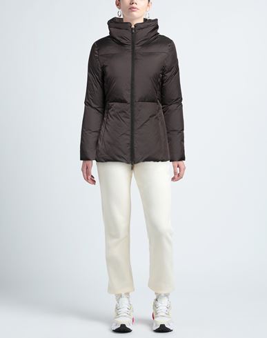 Woman Puffer Dark brown Size S Nylon