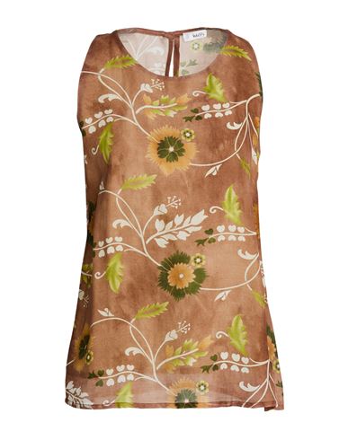 Woman Top Brown Size M Ramie