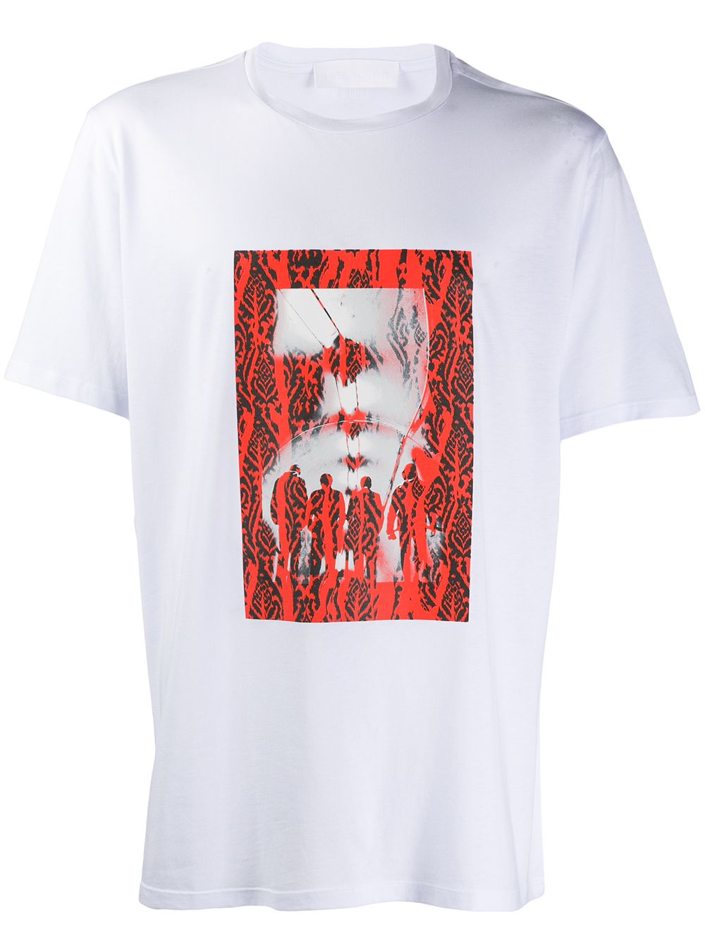 Contrast print T-shirt - White