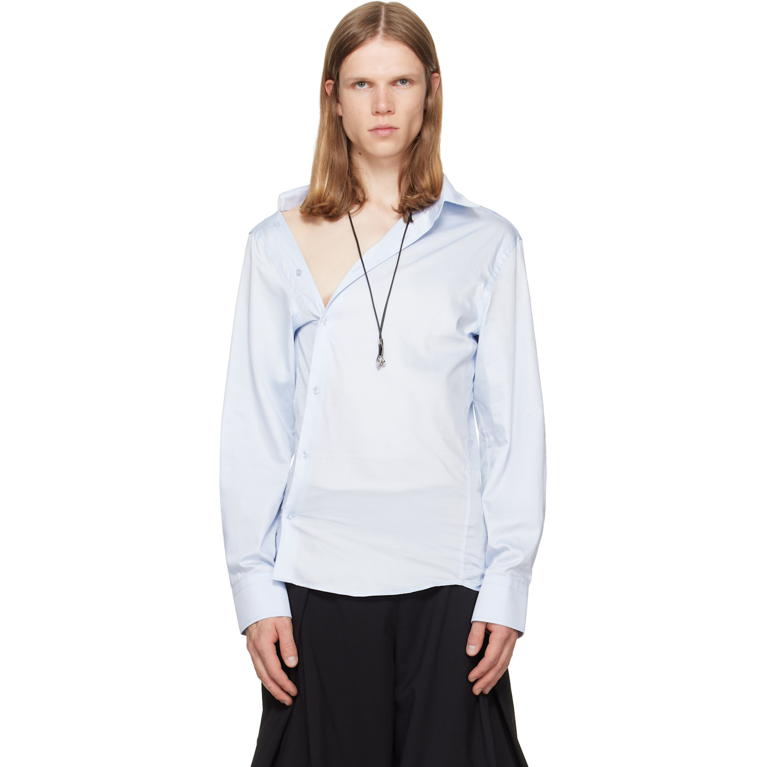 Blue Asymmetric Shirt