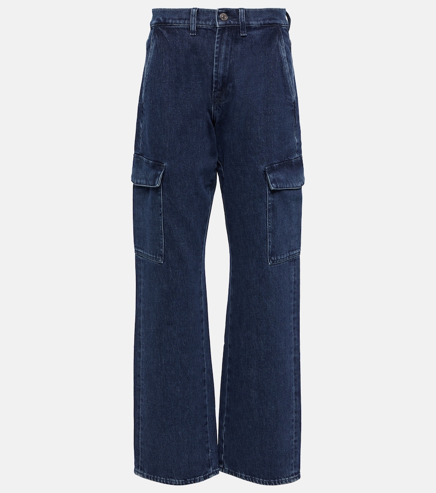Tess Cargo high-rise straight jeans