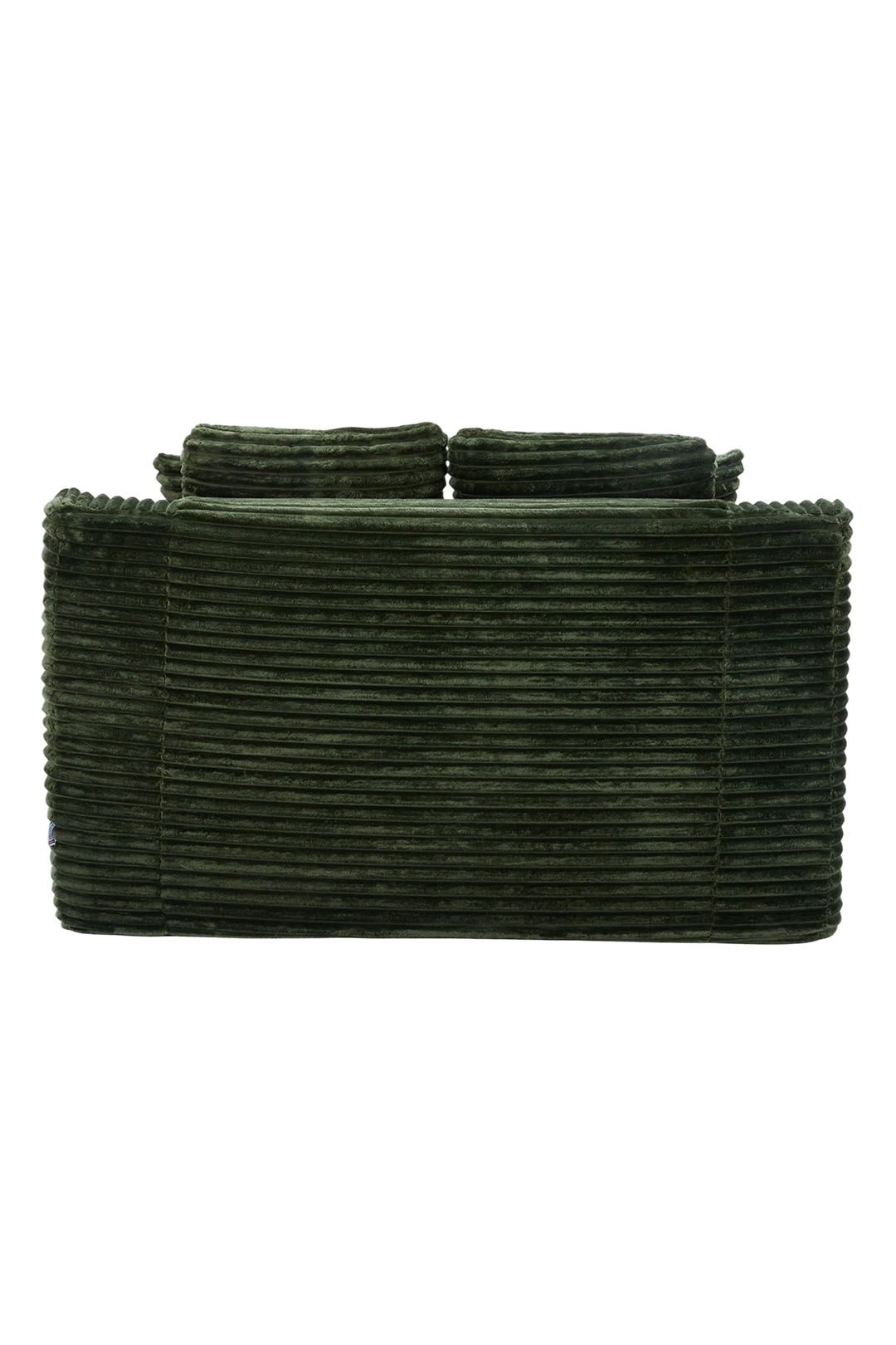 Living and Home Unisex Corduroy Chaise Lounge Sofa Bed in Green