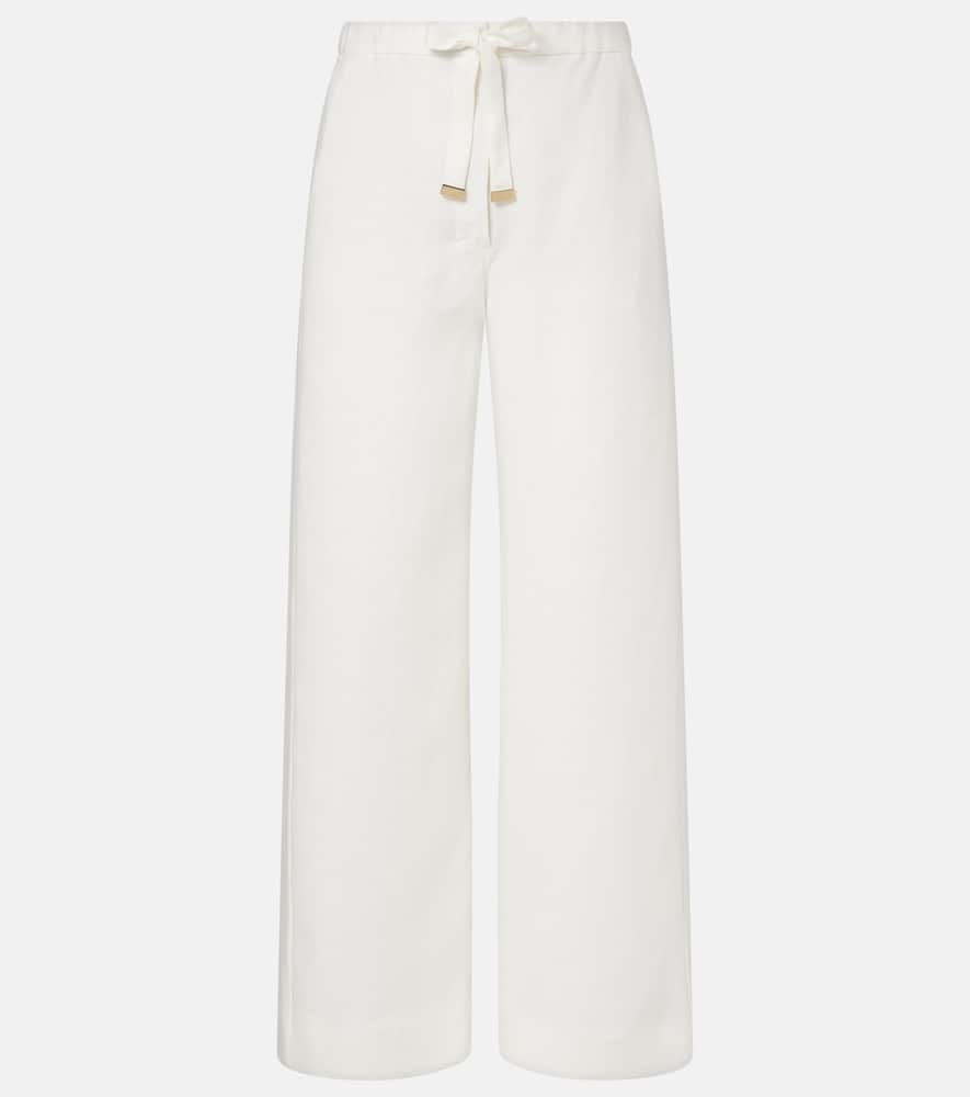 Amedea linen wide-leg pants