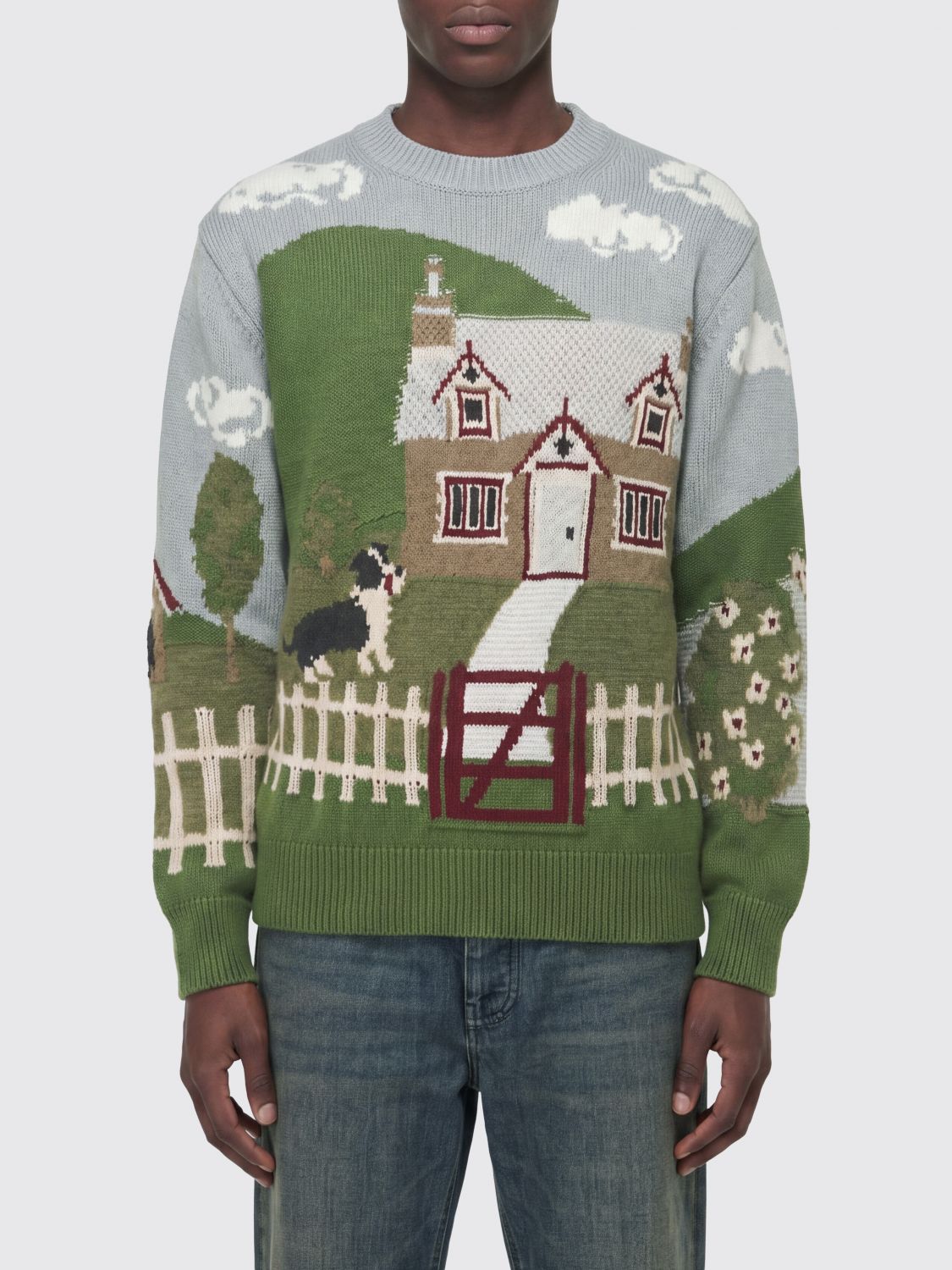 Junya Watanabe - graphic crew neck sweater long sleeve