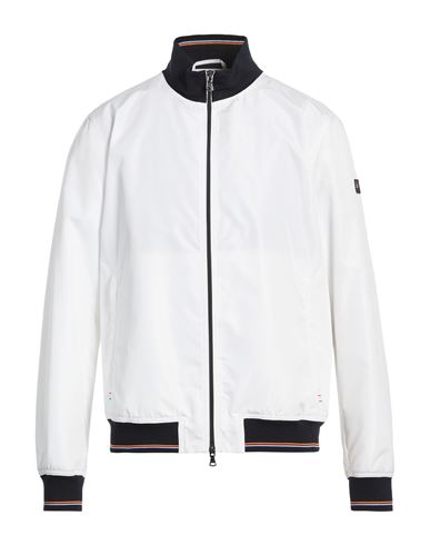 Man Jacket White Size L Polyester, Polyurethane