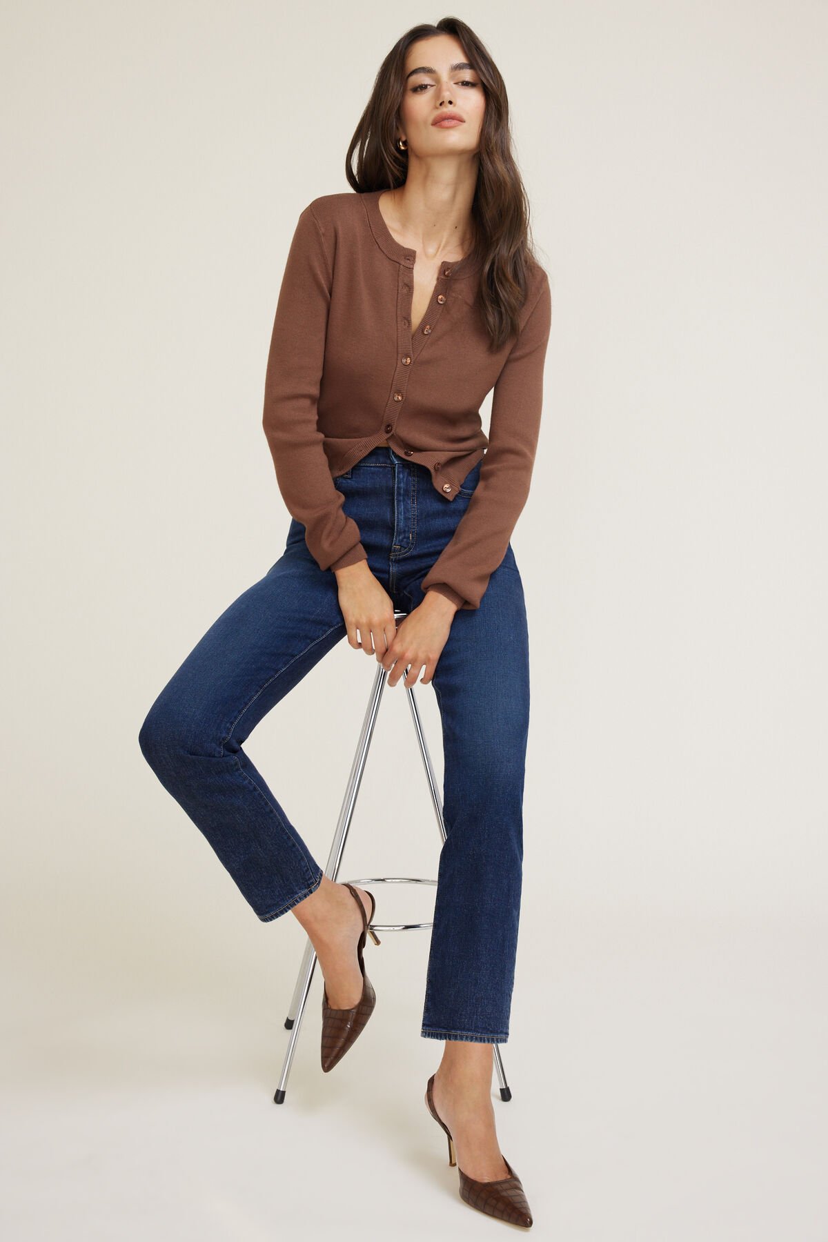 Frenchie Stretch High Rise Slim Leg Jeans