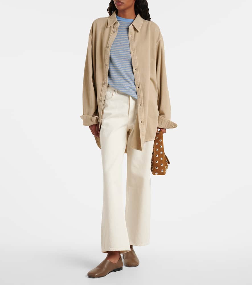 Ren high-rise cropped wide-leg jeans