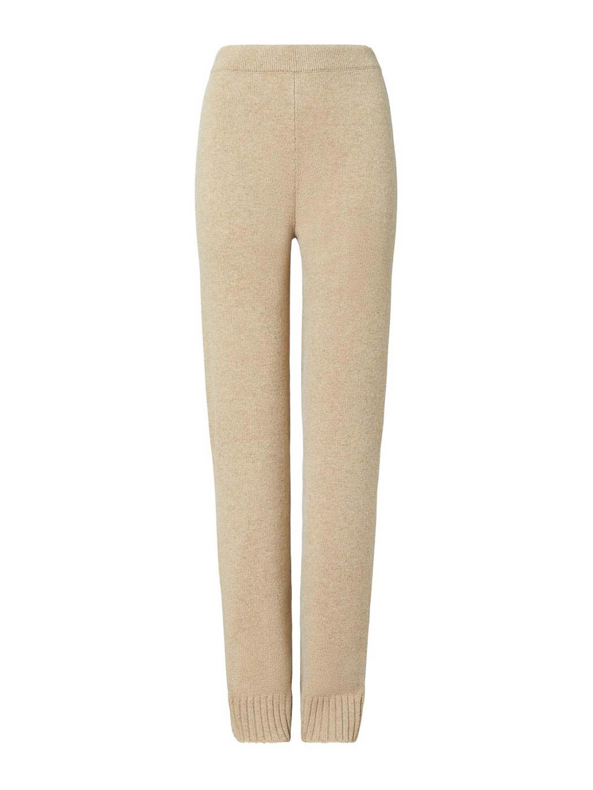 Melange Oatmeal Wool Trousers