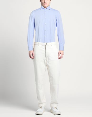 Man Shirt Sky blue Size 16 Cotton