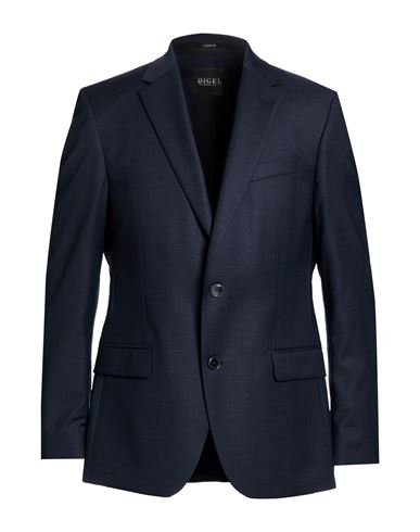 Man Blazer Navy Size 38 Virgin Wool, Elastane