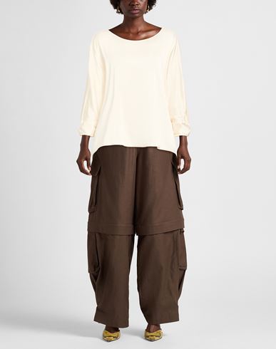 Woman Top Ivory Size 6 Viscose, Elastane