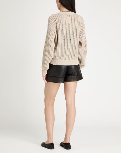 Woman Cardigan Sand Size L Cotton, Brass