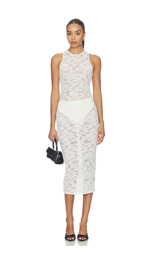 Le Stretch Lace Racer Tank Dress