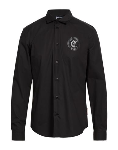 Man Shirt Black Size 40 Cotton