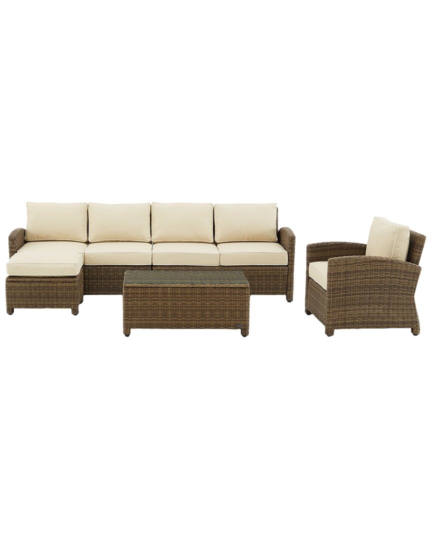 Bradenton 5Pc Outdoor Wicker Sectional Set