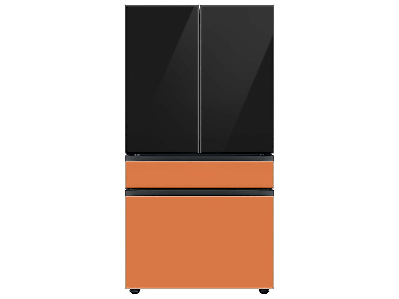 Bespoke 4-Door French Door Refrigerator Panel in Charcoal Glass - Top Panel(RA-F18DU433/AA)