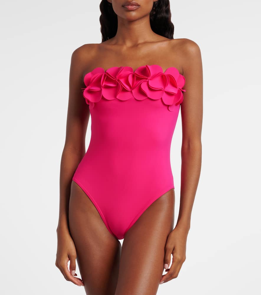 Tess floral-appliqué swimsuit