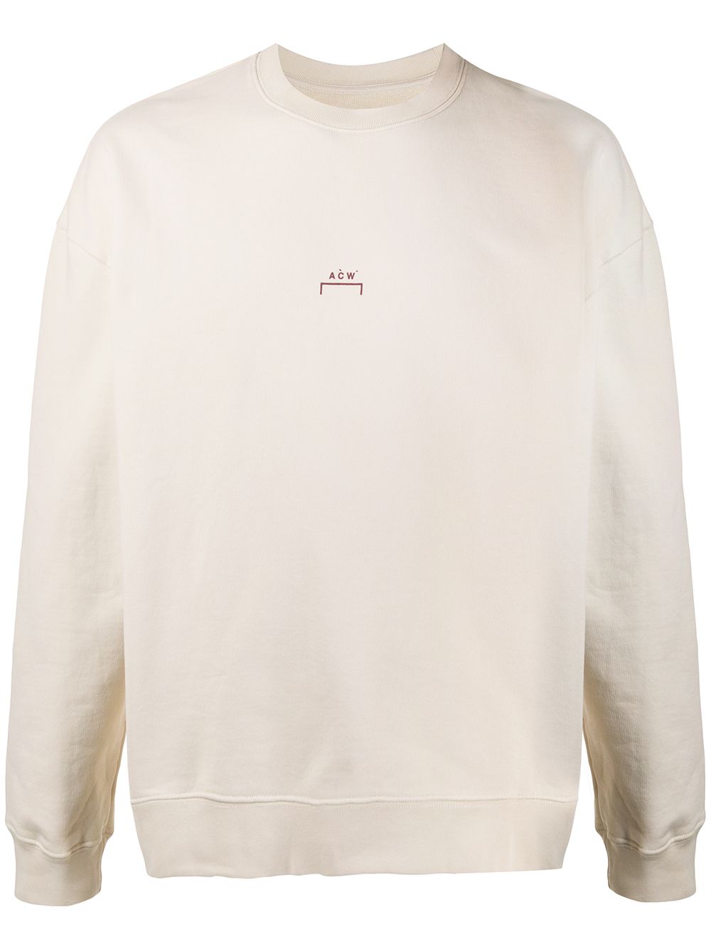 Crew neck logo printed sweatshirt - Neutrals