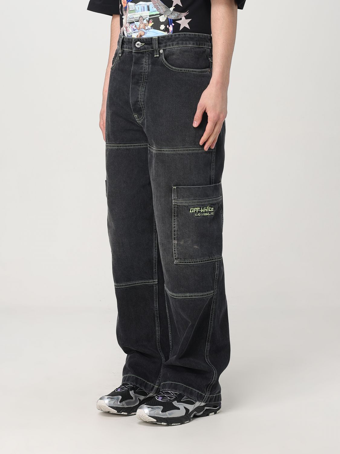 Jeans OFF-WHITE Men color Black