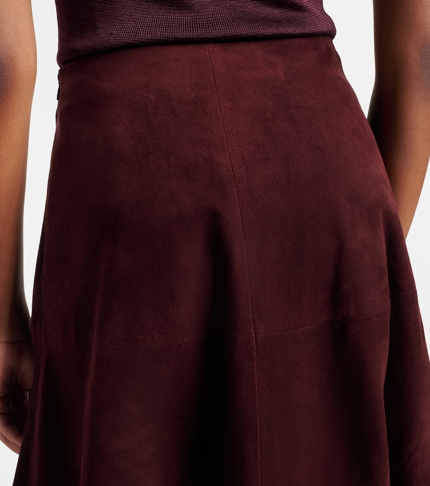 Opera leather maxi skirt