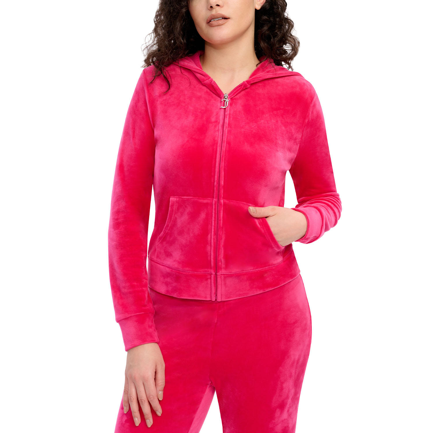 VELOUR JACKET - Pink XL:- Pink