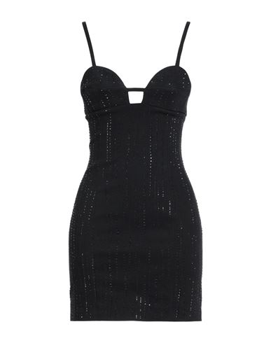 Woman Mini dress Black Size 8 Organic cotton, Modal, Elastomultiester, Elastane