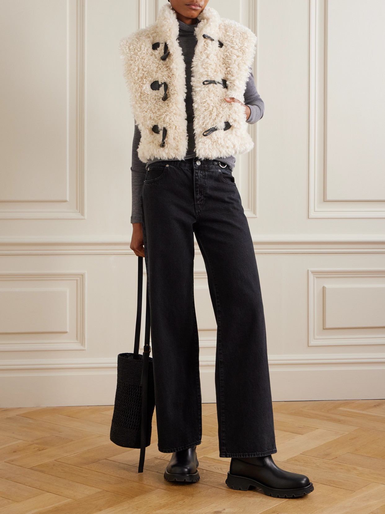 Alisa Fleece Gilet - Ecru