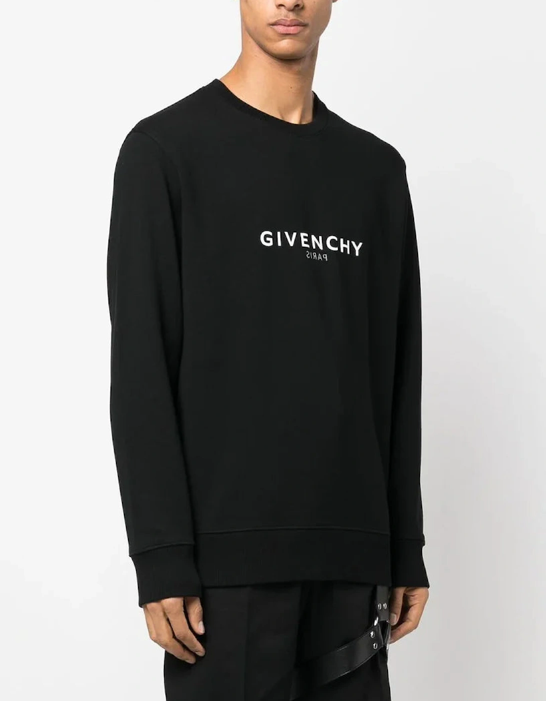 Men's Givenchy Reverse Paris Slim fit Sweatshirt in Black