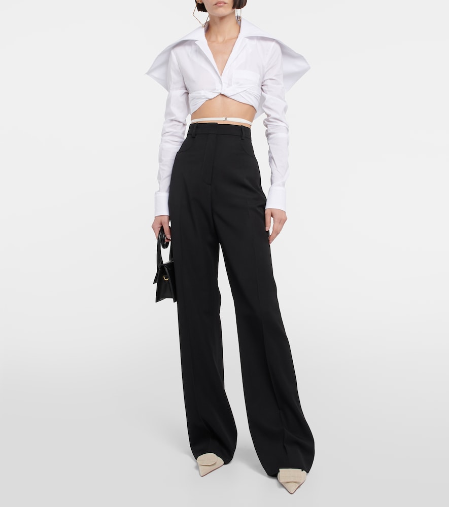La chemise Meio cotton cropped shirt