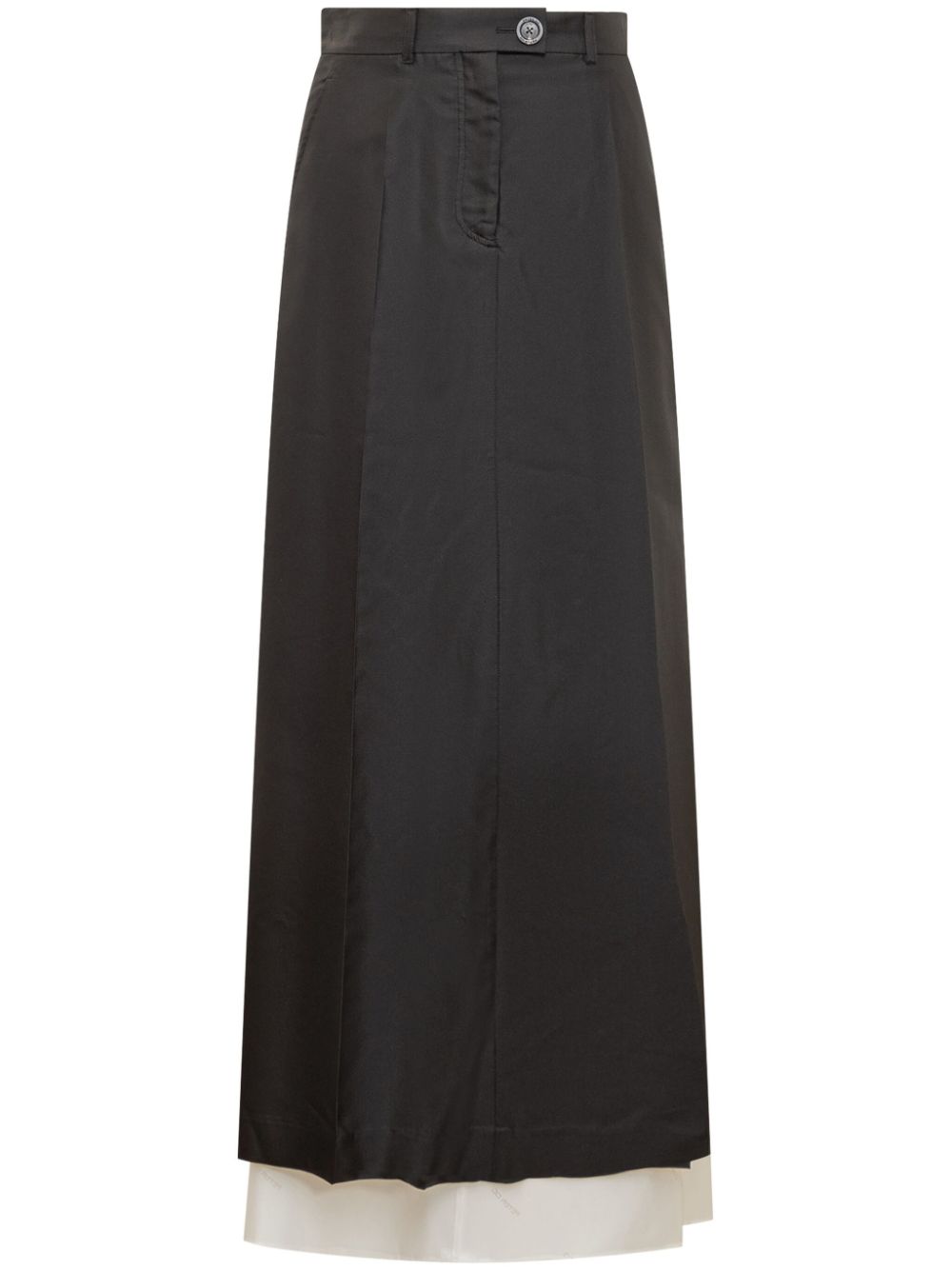 Double-layered maxi skirt - Black