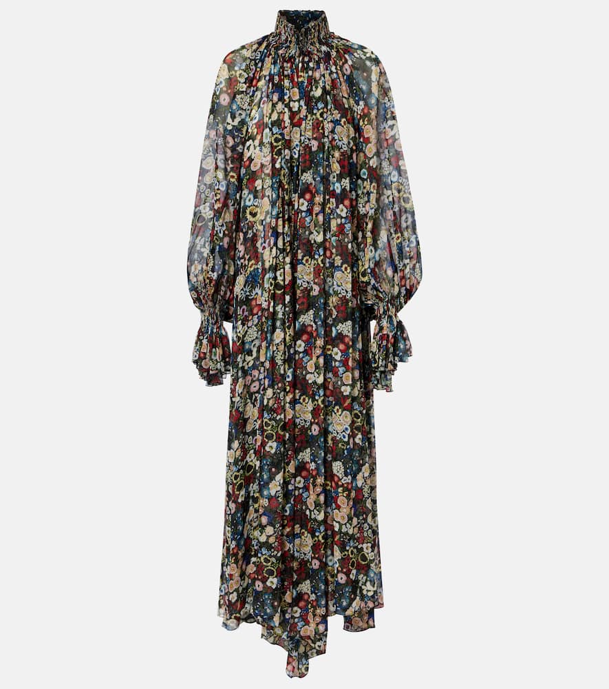 Edgar floral silk tulle maxi dress