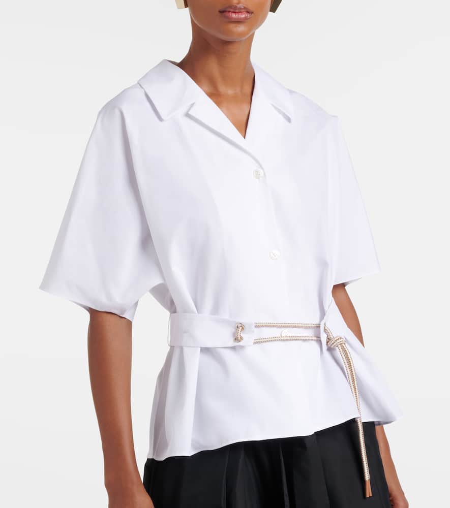 Carisma belted cotton poplin shirt