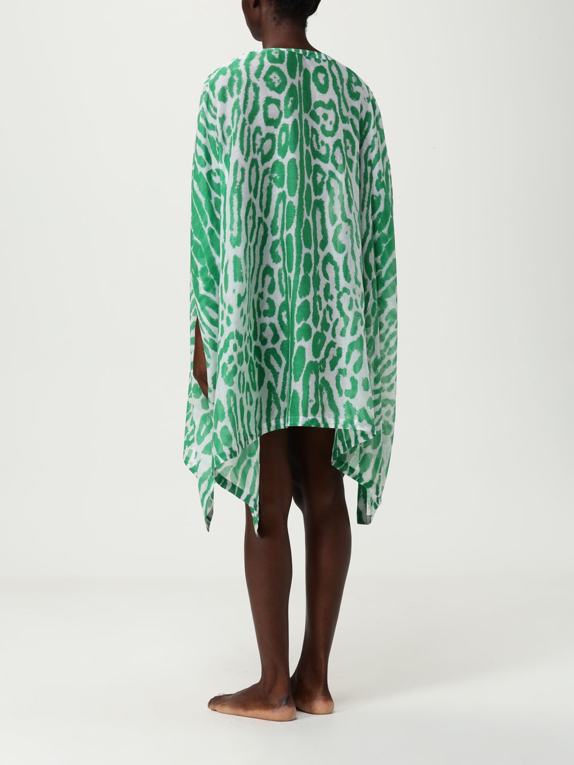 Leopard-print beach dress - Brown