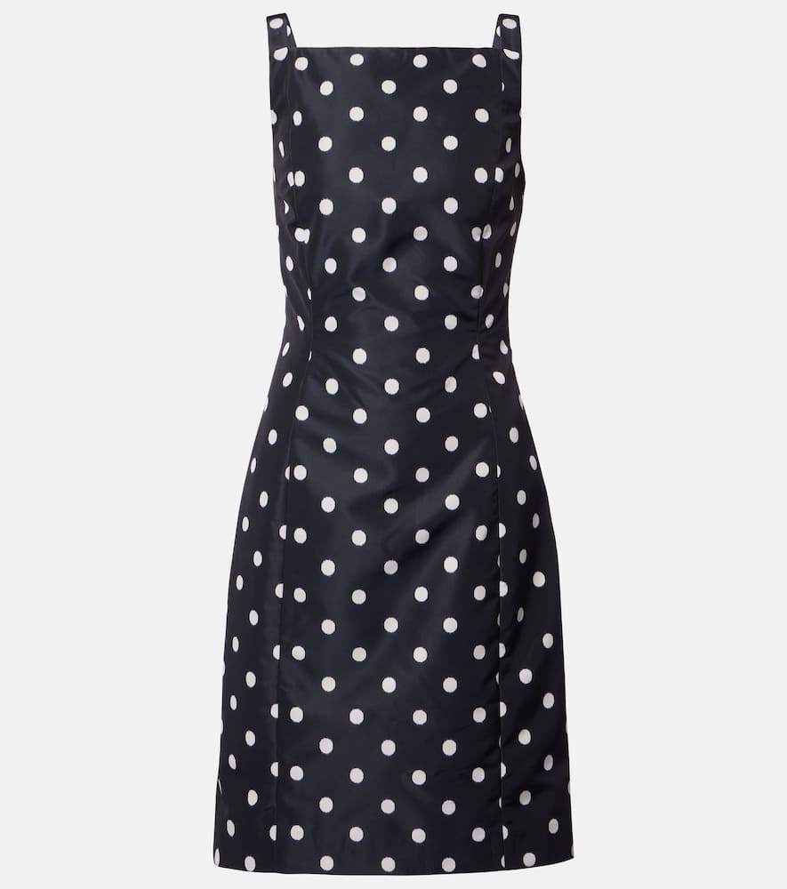 Polka-dot faille minidress