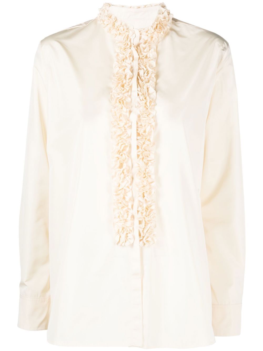 Ruffle-detail blouse - Green