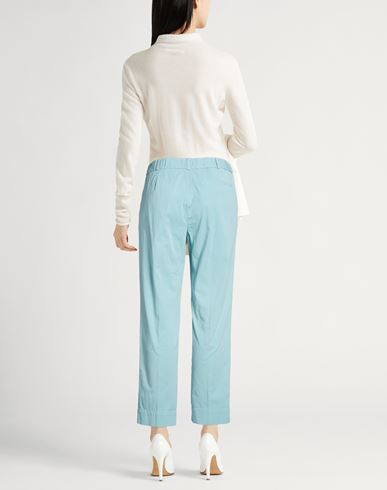 Woman Pants Light blue Size 10 Cotton, Elastane