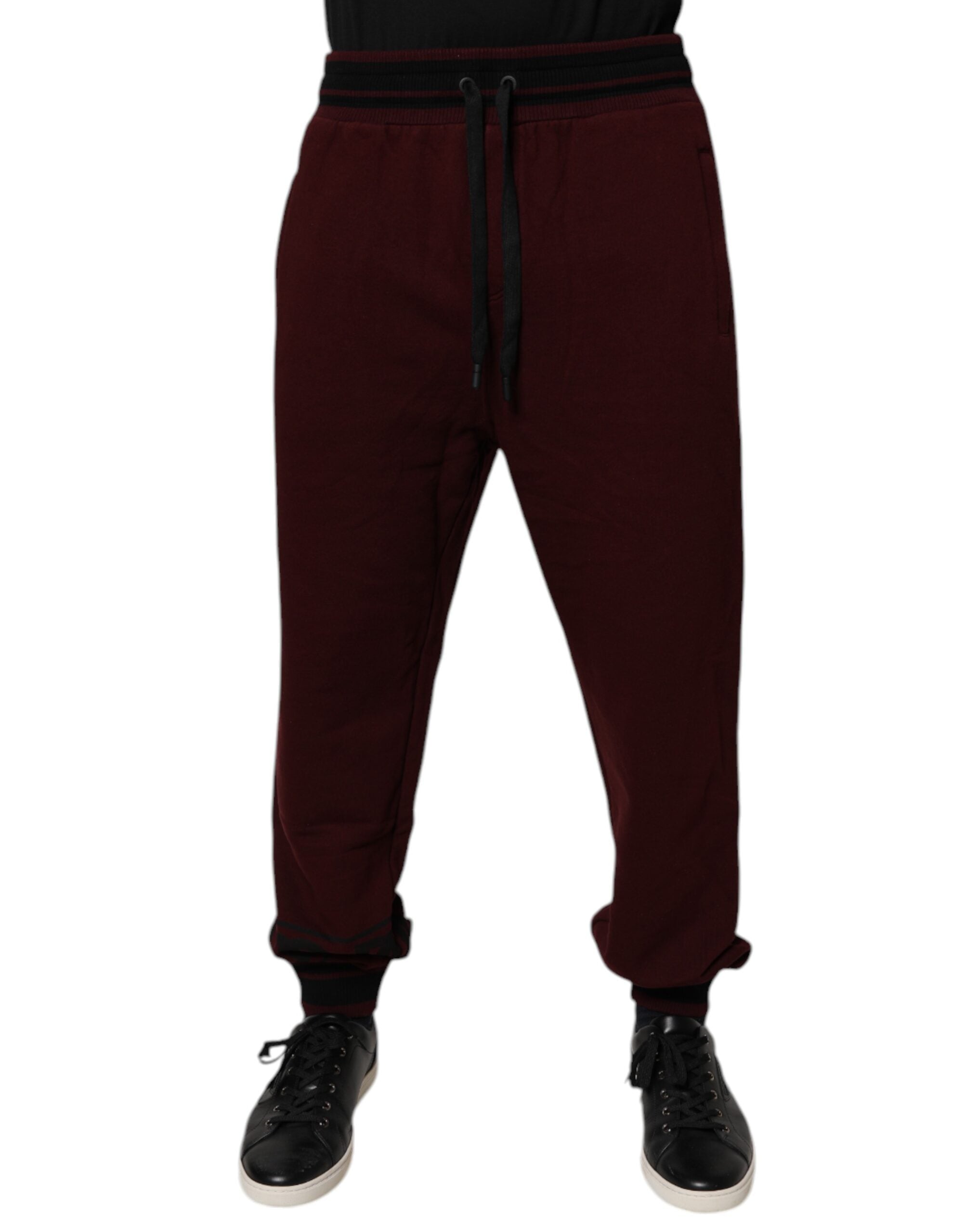 Cotton Joggers — Maroon