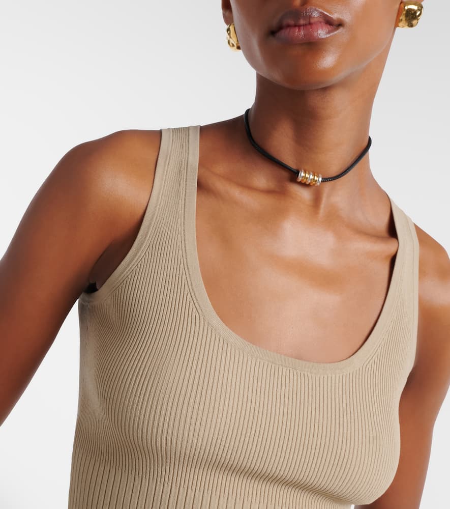 Ribbed-knit tank top