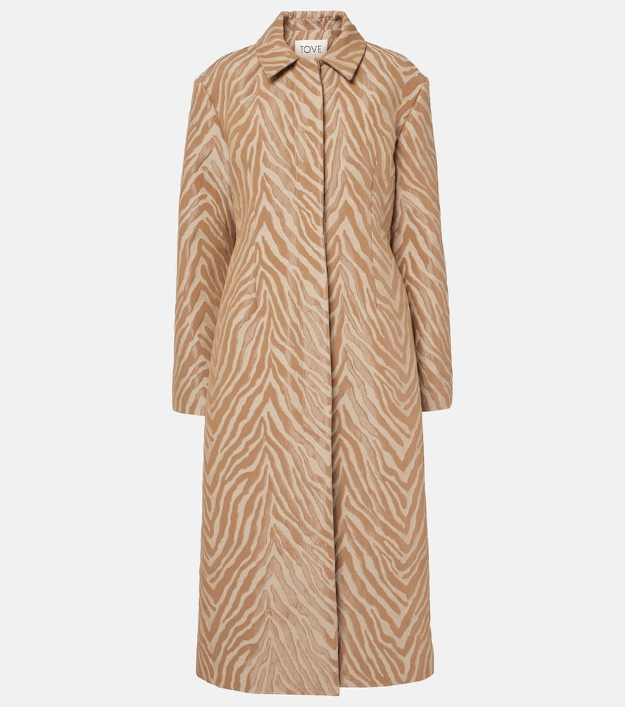 Mira cotton-blend jacquard coat