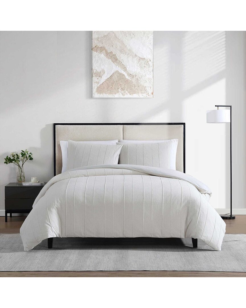 Tucks Cotton Jacquard Duvet Set