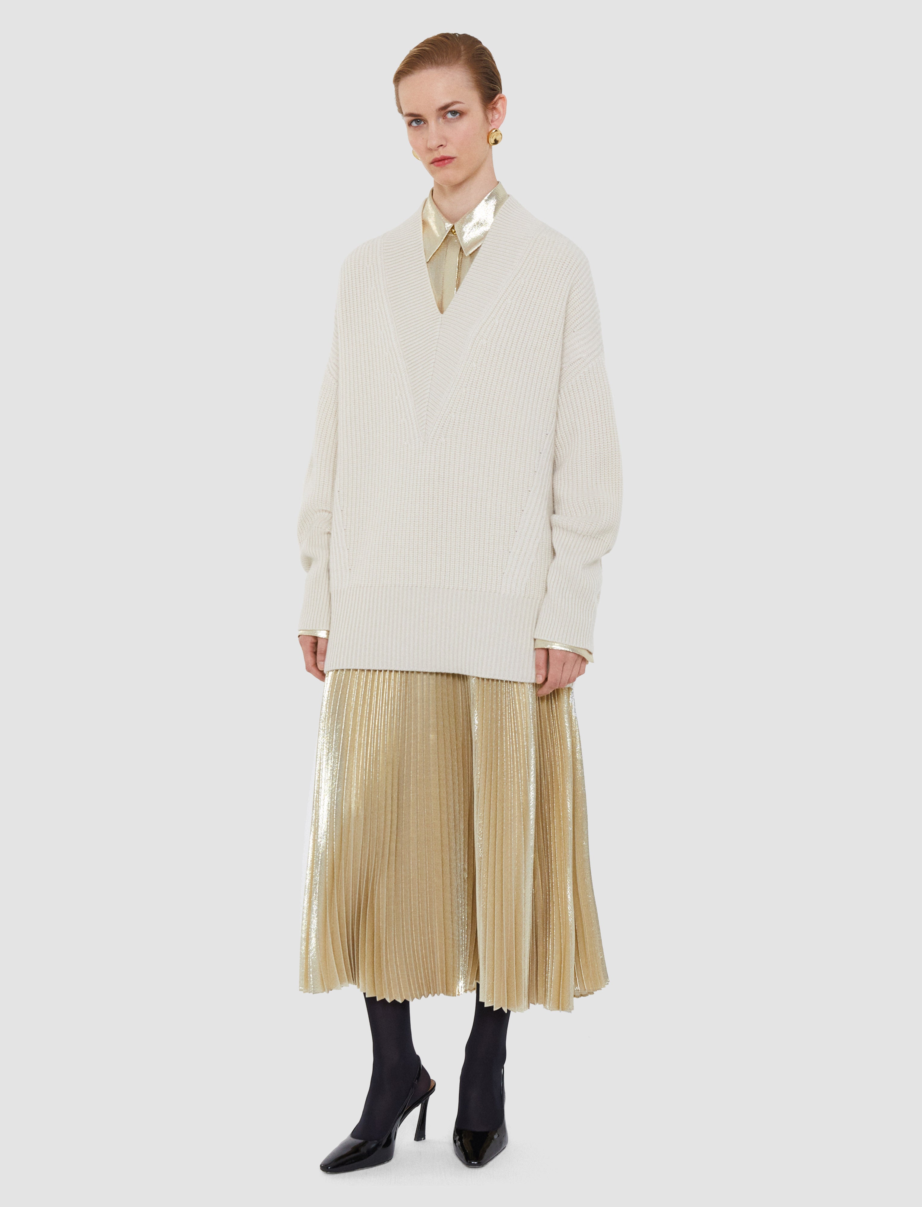 Noel Fisherman Rib Cashmere Jumper - M
