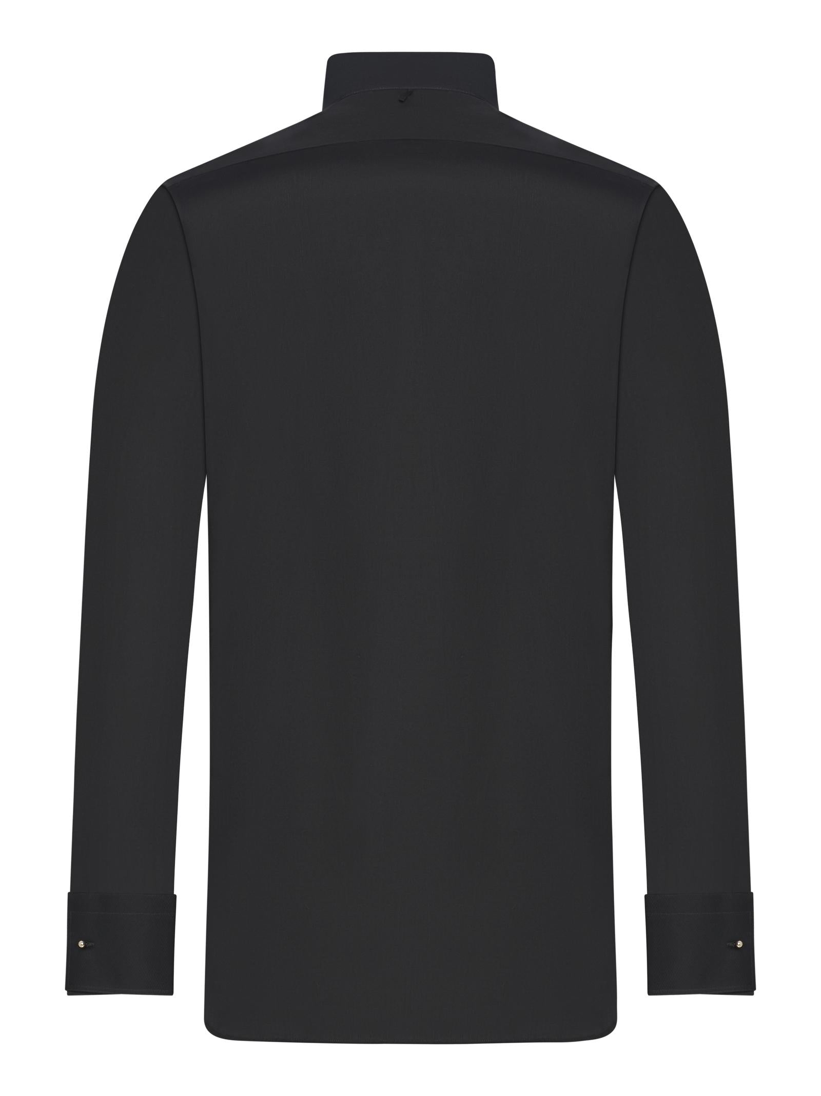 Cotton Piqué Shirt — Black