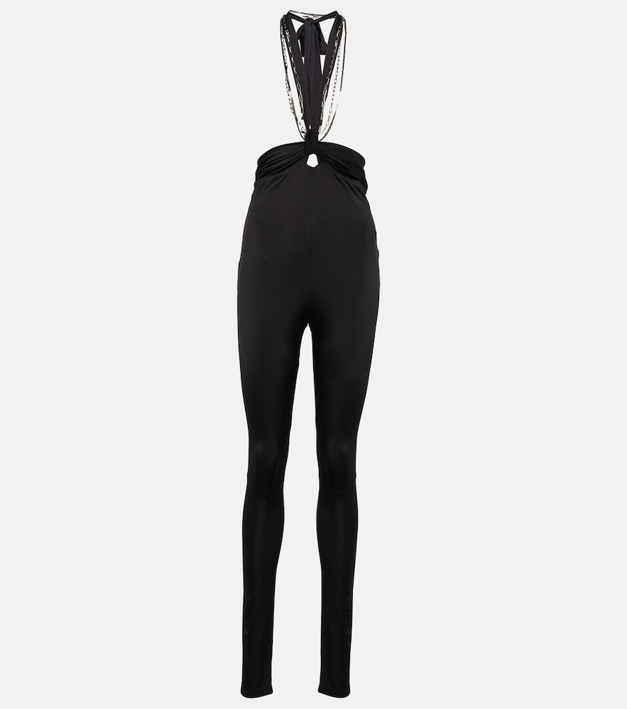 Ruby halterneck high-rise slim pants