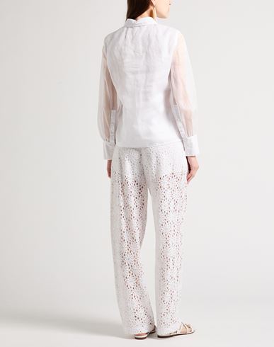 Woman Shirt White Size 10 Cotton
