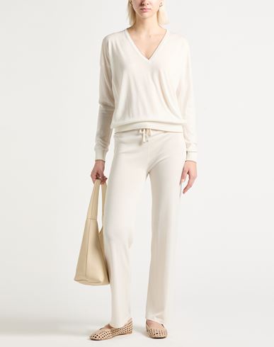 Woman Pants Ivory Size S Silk, Viscose
