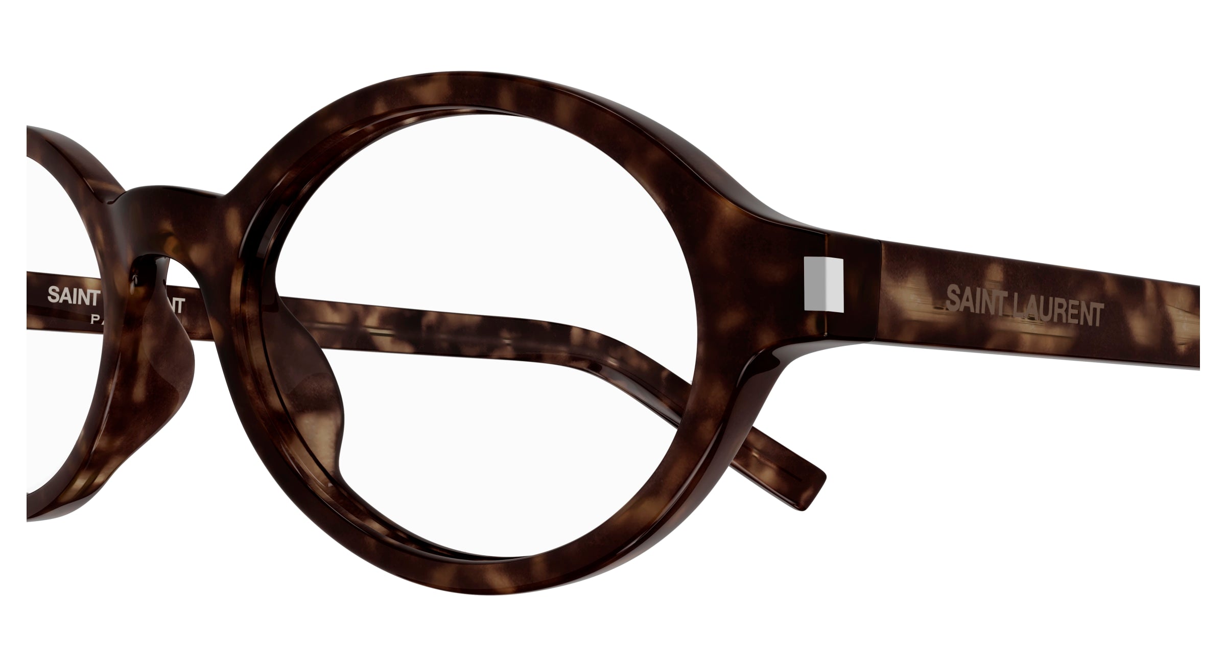 SAINT LAURENT Woman SAINT LAURENT SL 751 JEANNE OPT 002 Optical frames Acetate Havana Transparent Round ["Antiriflesso