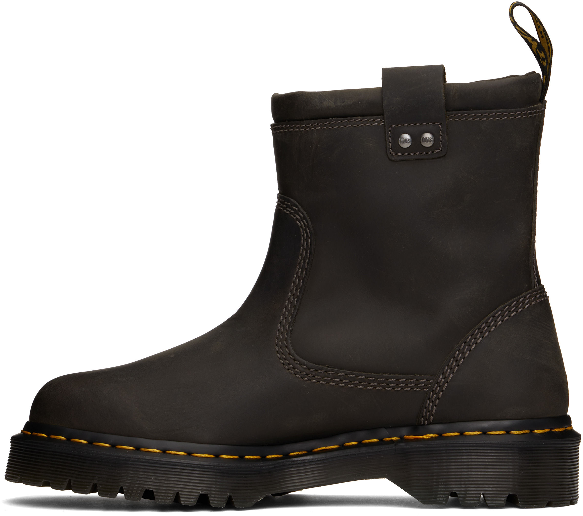 Dr. Martens Gray Anistone Lo Leather Boots