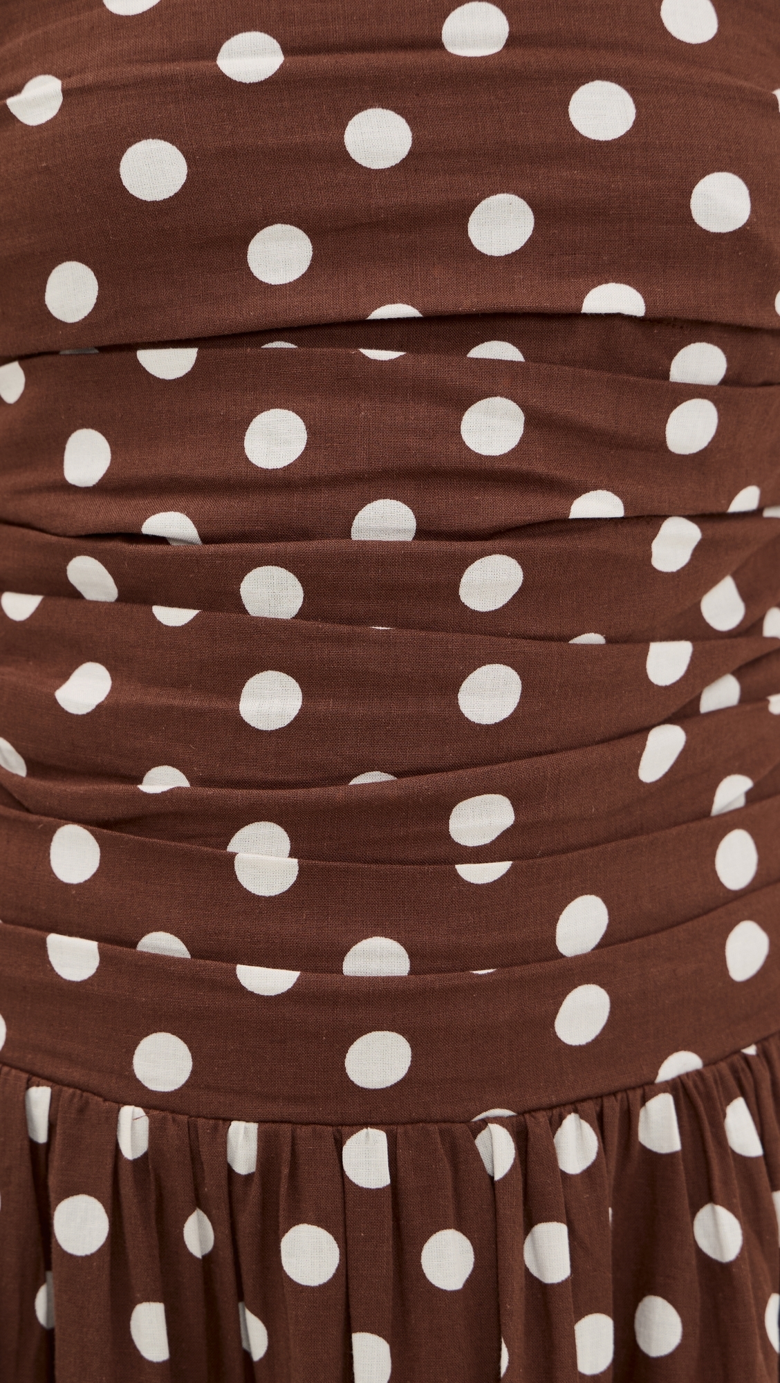 The Reina Maxi Dress Chocolate/Ecru Dot