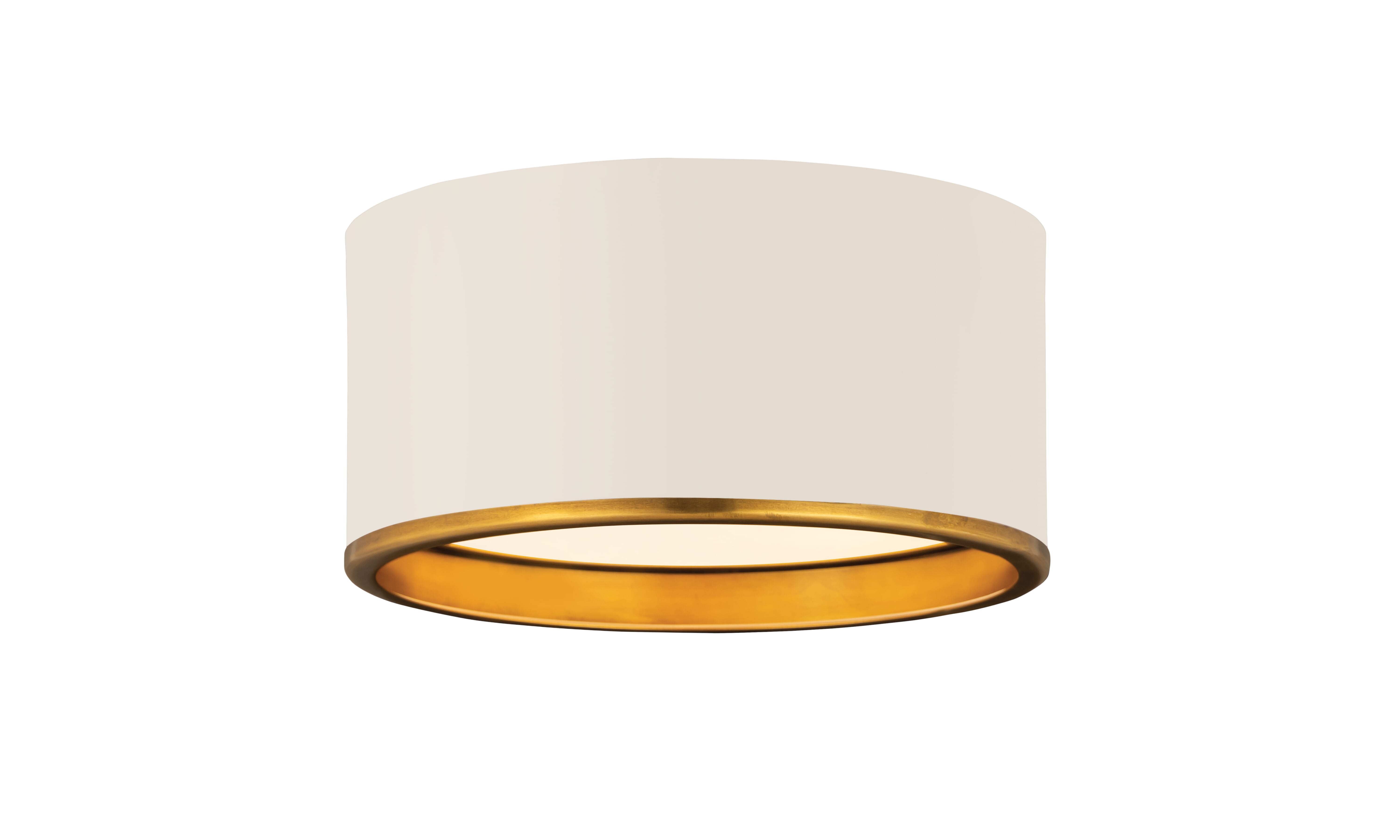 Arlo 2-Light Flush Mount Ceiling Light In Matte White With Rubbed Bra